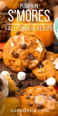 There are literally thousands of fantastic cookie recipes to choose from but, if you want to try something different, you can't go wrong with pumpkin s'mores cookies. They're soft, sweet and very more-ish, offering plenty of amazing flavours in every bite! Pumpkin marshmallow cookies are great for any occasion, and ideal for pumpkin fans. The combo of pumpkin and s'mores flavours is a magical one! Pumpkin s'mores cookies are the perfect fall dessert.