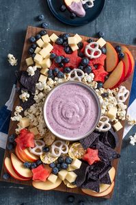 Th is Blueberry Yogurt Dip Snack Board is as versatile as it is yummy. The creamy, fruity dip takes center stage – a purée of fresh or frozen blueberries, v…