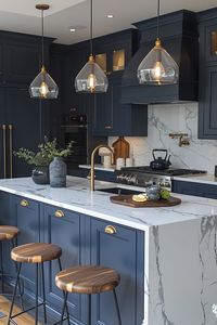 Looking to refresh your kitchen with a splash of color? Discover the 24 best blue kitchen design ideas to inspire you! From serene navy tones to vibrant cobalt accents, these ideas will help you create a stylish and inviting culinary space. 💙🍽️ #BlueKitchen #KitchenDesign #Kitchencolor