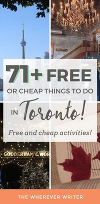 Free things to do in Toronto that are FUN! Click here to get ideas for your next Toronto trip #toronto #travel