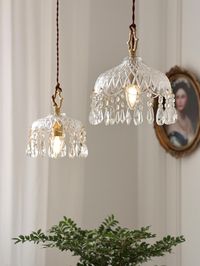 Illuminate in Style: Floral Crystal LED Chandelier - Vintage Brass Neoclassical Lamp