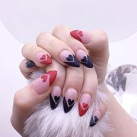 Tempting Red and Black Heart Nail Design Ideas | ND Nails Supply