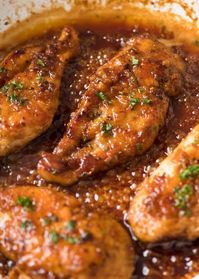 A fabulous quick and easy chicken recipe - Honey Garlic Chicken Breast. Just chicken, butter, honey, garlic, vinegar and soy sauce. www.recipetineats.com