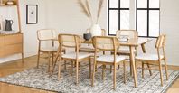 Rectangle Oak Wood Extendable Dining Table for 8+ | Seno | Article