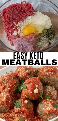 Keto meatballs are an easy recipe. They make a great appetizer or dinner recipe. Serve these keto meatballs with your favorite marinara sauce.