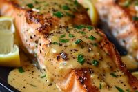 Dijon Salmon with Lemon Dijon Sauce - recipestasteful