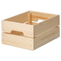 KNAGGLIG Box, pine, 9x12 ¼x6". A durable box that handles even the heavy loads. Leave it as it is or treat it with oil, wax or your favorite color.