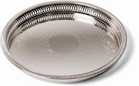 Amazon.com: Elegance Round Metal Serving Tray,12.75 Inch Nickel Plated Bar Tray with Decorative Embossing Serves Champagne,Whiskey and Drinks – Silver Tone Drink Tray,Perfume Tray,Ottoman Tray for Home Bar,8924N