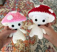 This free Crochet Mushroom Pattern will create a whimsical little friend. There is something irresistable about this amigurumi mushroom! Make a whole forest full with this free pattern!