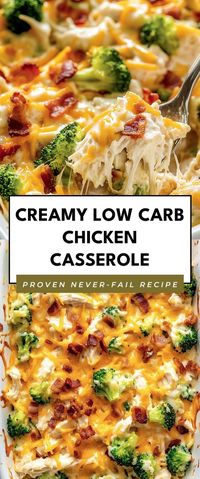 You'll love this Creamy Low Carb Chicken Casserole—it's rich and comforting without the extra carbs! It’s an ideal dish for cozy family dinners or when you want to impress guests with a delicious, wholesome meal.