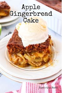 Apple Gingerbread Cake is easy to make and perfect for all your holiday gatherings. You can make it any time of year and oh my goodness your taste buds will thank you if you do. #apples #cake #gingerbread #dessert #fall #homemade #recipes