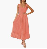 Grapefruit orange bridesmaids dress $45-59