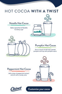 Nobody can resist a mug of hot cocoa during the chillier months. Put a twist on it with nutella, pumpkin, or peppermint. Here's how.