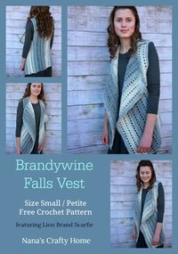 Brandywine Falls Vest, Free crochet vest pattern, vest crochet pattern, vest free crochet pattern, waterfall vest crochet pattern, crochet fashion #nanascraftyhome #crochet #crochetpattern #freecrochetpattern #crochetvest #crochetfashion