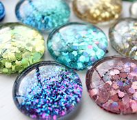 DIY GLITTER Magnets!