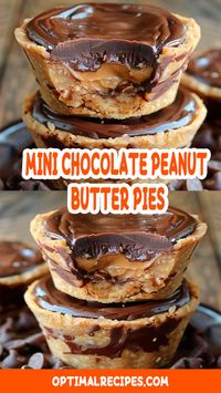 Craving something sweet and indulgent? These Mini Chocolate Peanut Butter Pies are your new go-to dessert! 🍫🥜 With just a few simple ingredients and no baking required, these bite-sized treats are perfect for any occasion. Whether you're hosting a party or just treating yourself, you'll love how easy and delicious these pies are. Click to get the recipe and impress your friends and family with your baking skills – they won't believe how effortless it is! Save this pin for later and share the sweet joy! 🍰✨ #EasyDesserts #NoBakeTreats #ChocolateLovers #PeanutButterHeaven