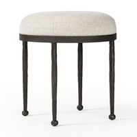 Corinne Accent Stool Crete Pebble Four Hands