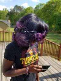 Purple natural hair pink purple hair color