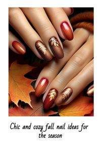 Get ready for the coziest season with these stunning fall nail ideas! From rich earthy tones to vibrant autumn hues, these nail designs will perfectly complement your fall wardrobe. Whether you prefer intricate patterns or minimalistic styles, there's something here for everyone. Embrace the beauty of autumn and express your personal style through your nails. Browse through our collection and find inspiration for your next manicure!