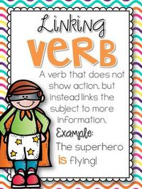 Action and Linking Verb ActivitiesNeed activities to quickly engage your students and to review vocabulary strategies? Use this Verbs Activities Pack to review action verbs and linking verbs. ***********************************************************************More Amazing ResourcesPrefixes and Suffixes UnitHomophone Activities Freebie***********************************************************************What's Included:-Action and Linking verb reference posters-Action or Linking verb tab book