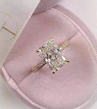 3 Carat Radiant Cut Moissanite Promise Solitaire Ring For Women Sizes All | eBay