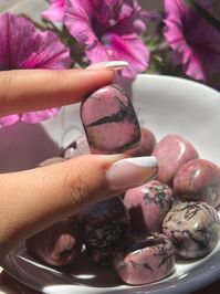 Small Rhodonite Tumbles, Quality Rhodonite, Pink Rhodonite, Pink Crystal, Pink Stone, Natural Crystal by WickedCrystalCoven on Etsy