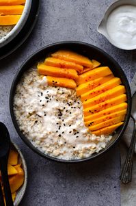 Mango Sticky Rice Oatmeal - Upbeet Anisha