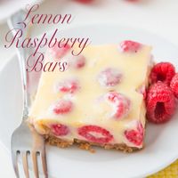 This is the number one most requested dessert by all of our friends and family, Lemon Raspberry Bars with a buttery graham cracker crust!