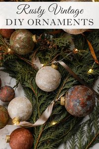 Rusty vintage DIY Christmas Ornaments