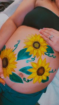 Hand painted pregnancy belly