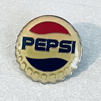 True Vintage Pepsi Bottle Cap Lapel Pin it measures about 1" tall Pin includes a clutch on the back BUY 3 Pins get 1 random pin free!