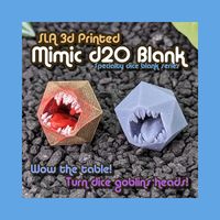 These 3d printed dice inserts make mimic monster style dice easy! Paint your mimic like a mini before inserting into your Druid Dice molds for a perfect fit, all the way around! Thank you, Druid Dice