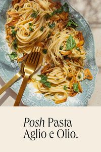 Posh Pasta Aglio e Olio | This Little Plate.