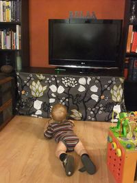 baby proofing tv stand skirt...or...I could use it to hide all the tv components I don't like to look at....