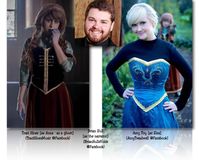 Traci Hines [as Anna - as a ghost], Brian Hull [as the narrator] & Amy Toy [as Elsa] (Cosplay by TraciHinesMusic, BrianHullsVoice & AmyTreadwell @Facebook) #Frozen #DoYouWantToBuildASnowman