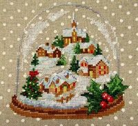 Image result for cross stitch snow globes