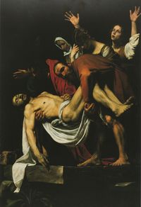 Caravaggio - The entombment of Christ (1603–1604) Pinacoteca Vaticana, Rome