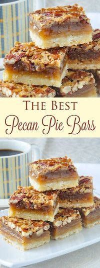 THE BEST PECAN PIE BARS. SO EASY TO MAKE! - COOKS DISHES