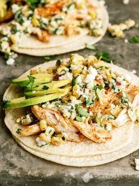 MEXICAN STREET CORN CHICKEN TACOS RECIPE - Six Sisters Stuff