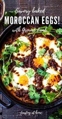 Moroccan Eggs with Harissa Yogurt