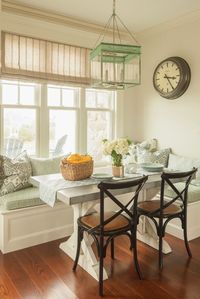 To fit seating into the tight space, he added a breakfast nook. The wraparound bench eliminated the need for chairs and added lots of much-n...