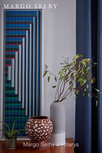 Margo Selby Studio have worked with leading British brand Hillarys to make a capsule collection of 23 fabrics for curtains, blinds and soft furnishings; bold graphics and fresh colour for contemporary domestic spaces.