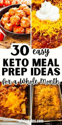 Master your keto diet with these 30 meal prep recipe ideas that will guide you through an entire month of delicious, low-carb meals! Whether you're new to keto or a seasoned dieter, these high-fat, easy-to-make recipes will help you stay organized and on track. Learn how to efficiently meal prep for breakfast, lunch, and dinner, ensuring you always have tasty, keto-friendly options ready to go. These recipes make sticking to your keto lifestyle simple and enjoyable.