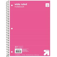 Wide Ruled Pink 1 Subject Flexible Paperboard Cover Spiral Notebook - Up&up™ : Target