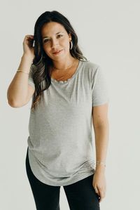 CJ's Favorite Regular Length Tee, Heather Grey – CARLY JEAN LOS ANGELES