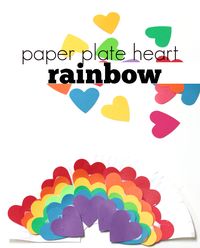 Paper Heart Rainbow Craft for Preschool