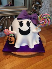 Meet Boo! Chocolate mud cake. Inspired by cuteology cakes