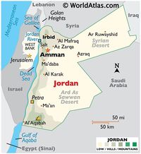 Physical Map of Jordan