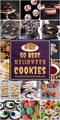 50 Best Halloween Cookies #halloween #halloweenparty #halloweenpartyfood #halloweencookies #cookies #desserts #halloweendesserts