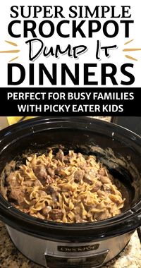 Super Simple Crockpot Dump It Dinners For Picky Eaters easy school night dinners easy crockpot dinner recipes for family with kids cheap easy crockpot meals budget dinners from Dump and go crockpot dinners – 19 super simple crock pot “struggle” meals to throw together when money is tight and the eaters are picky!